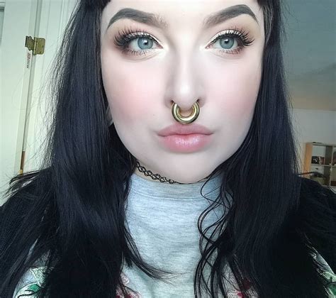 pictures of septum piercings|septum piercing on girly girls.